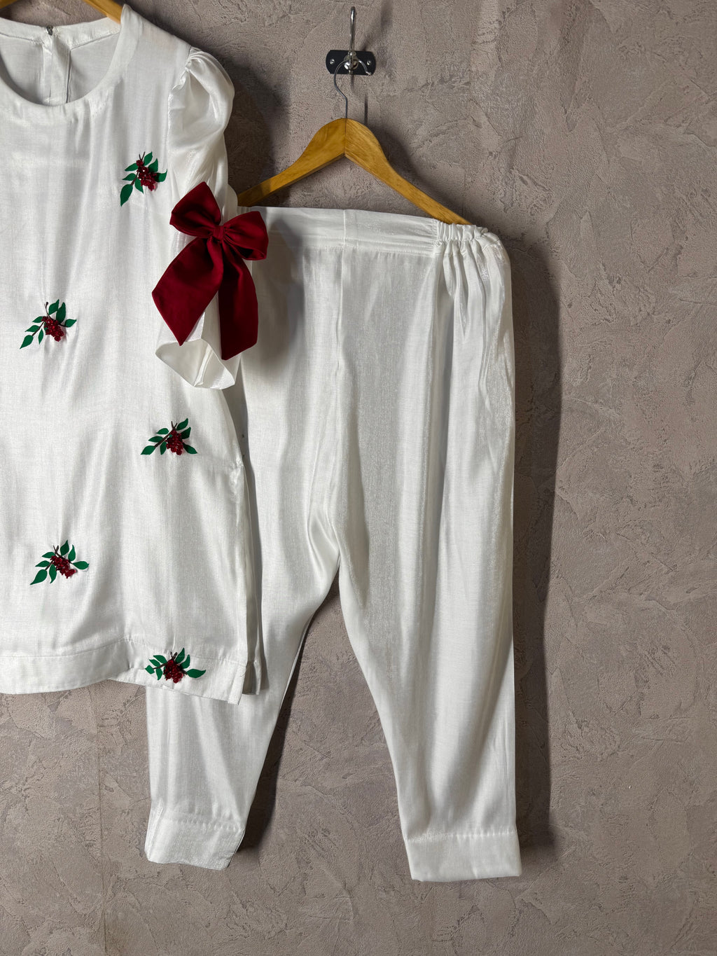 Scarlet Garden Hand Painted Lava Silk Co-ord Set