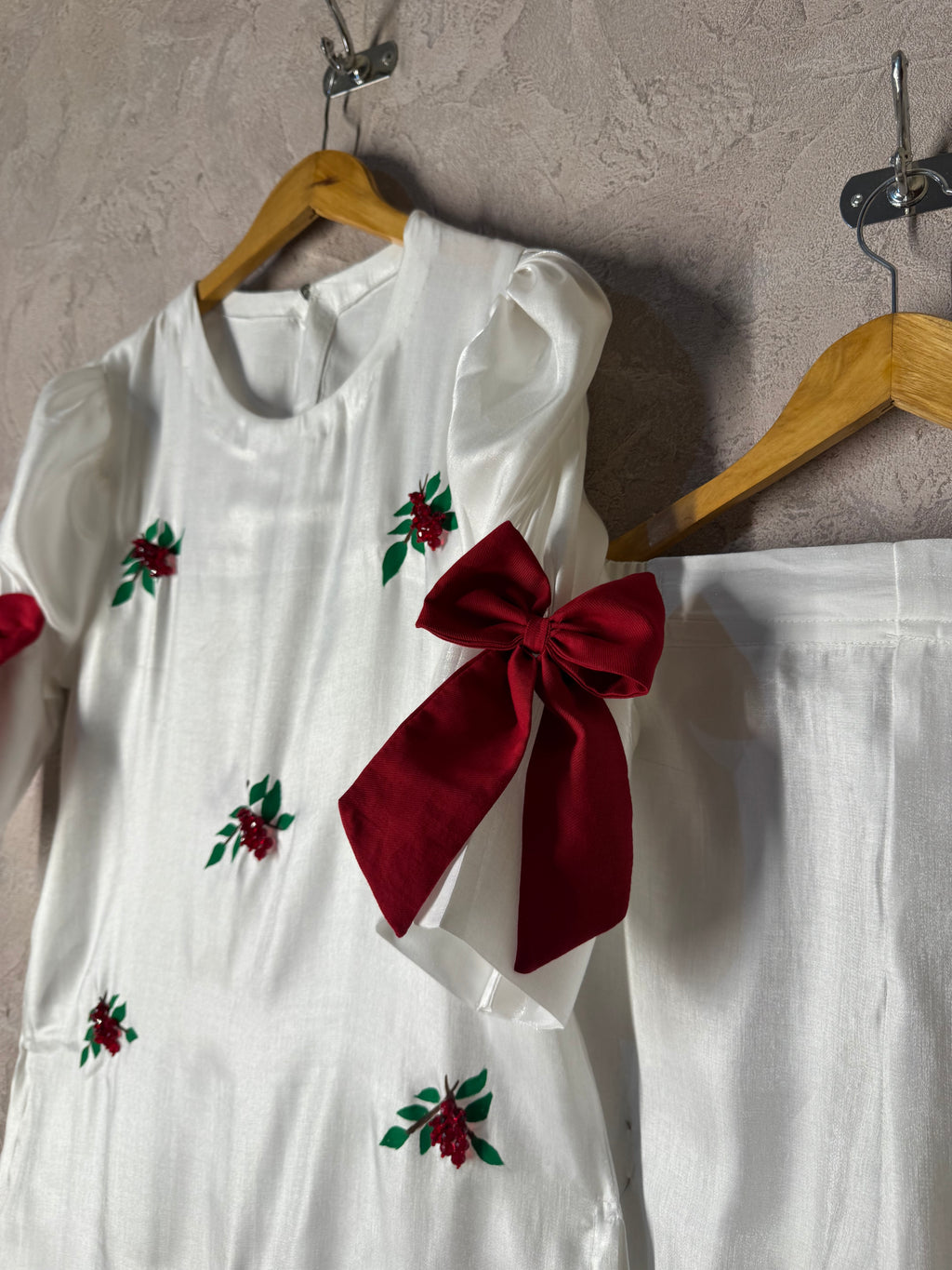 Scarlet Garden Hand Painted Lava Silk Co-ord Set
