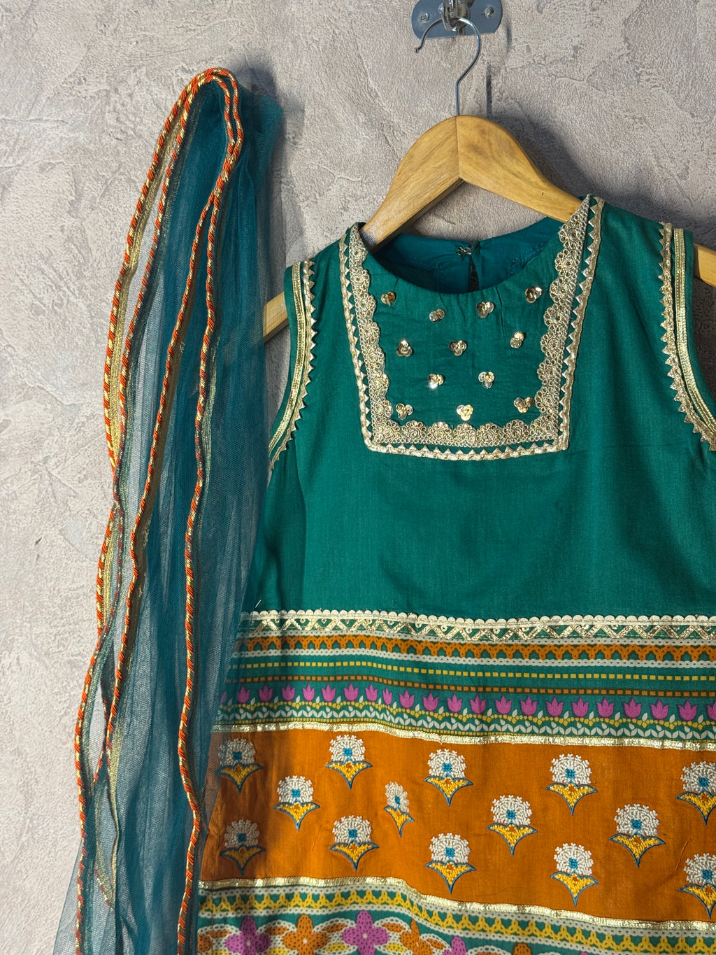 Rust Royale Lawn Gharara Set