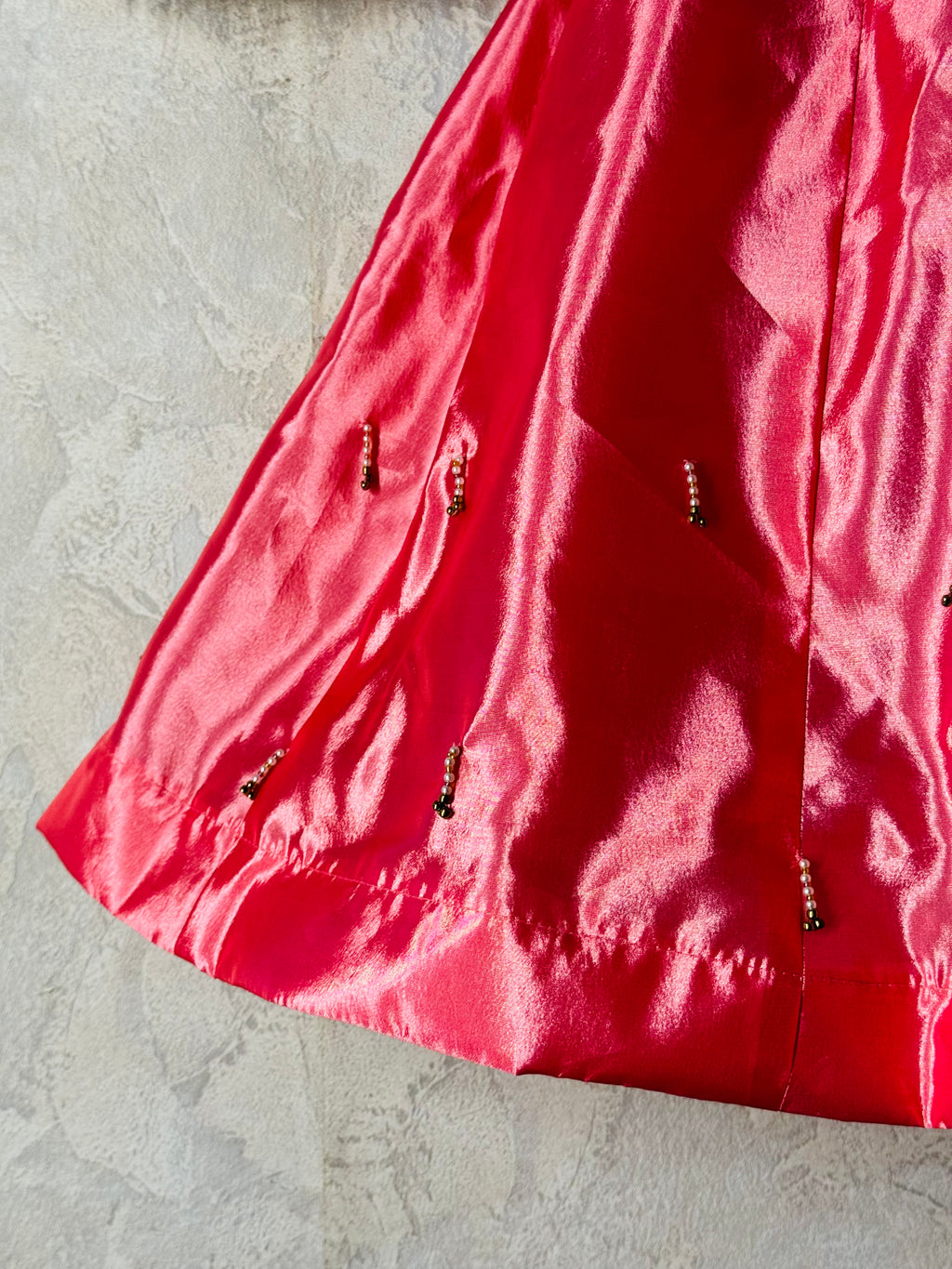 Hand-Painted Flamingo Palm Sharara Set