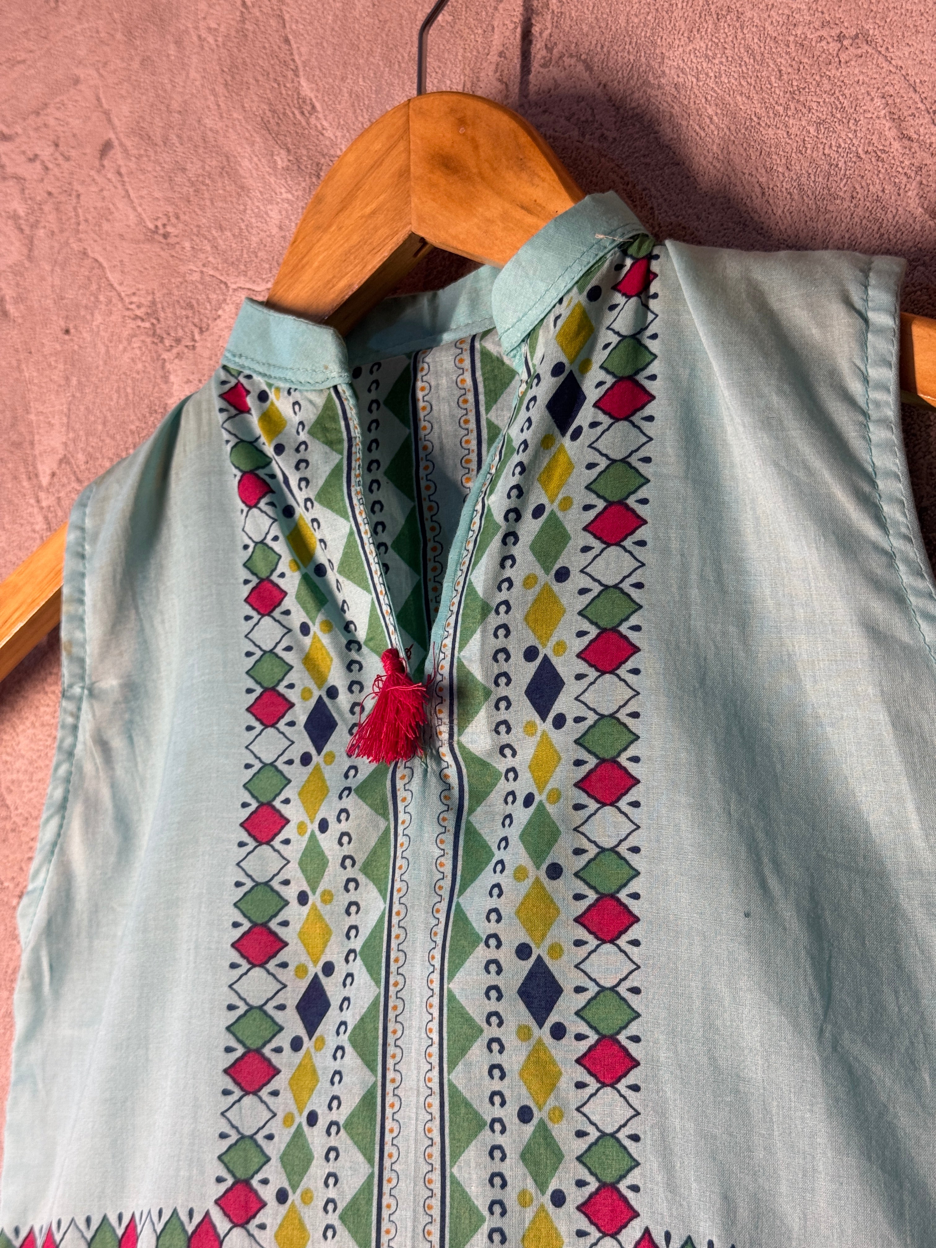 Aqua Rangoli Co-ord Set