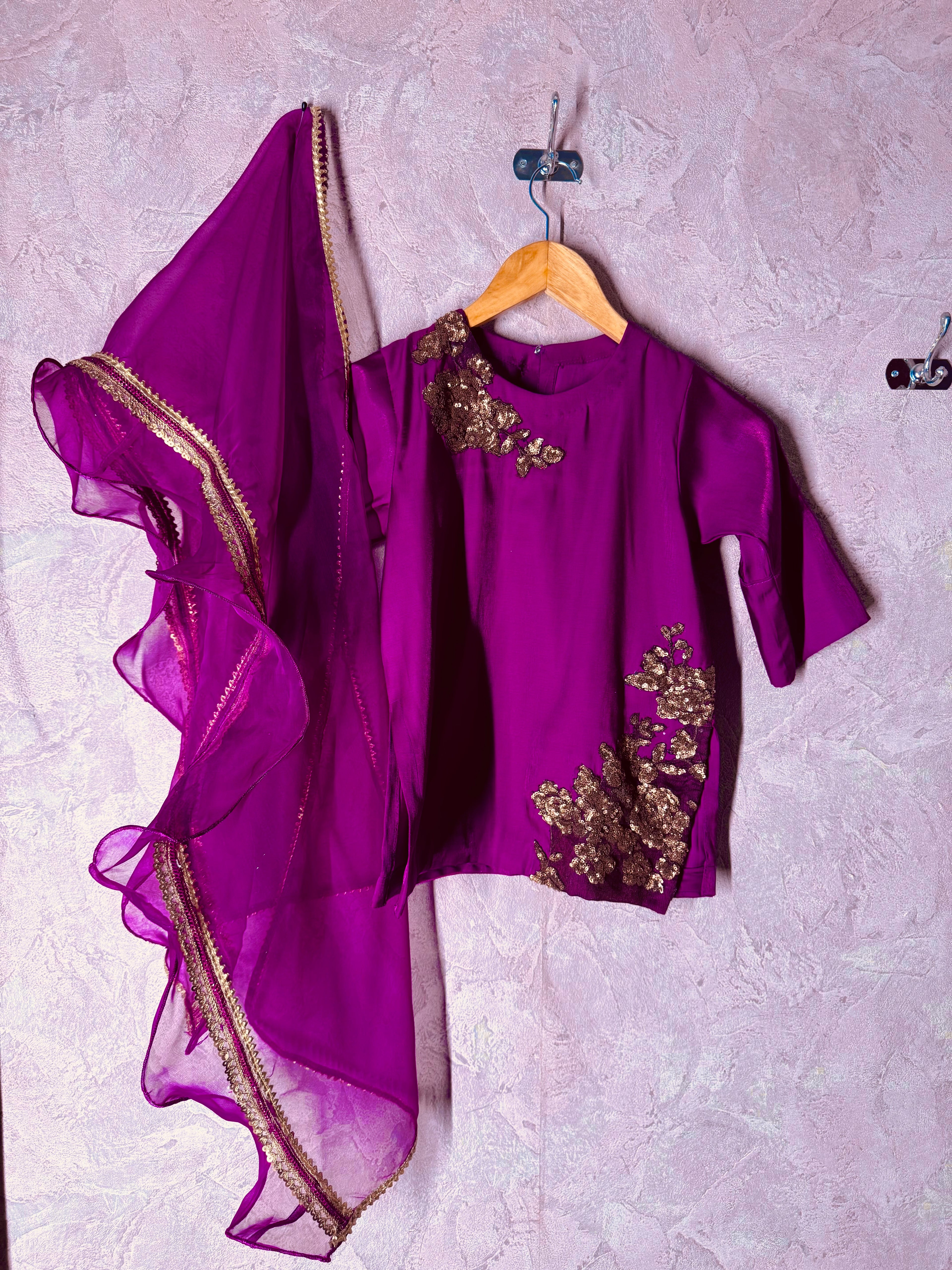 Amethyst Bloom Gharara Set