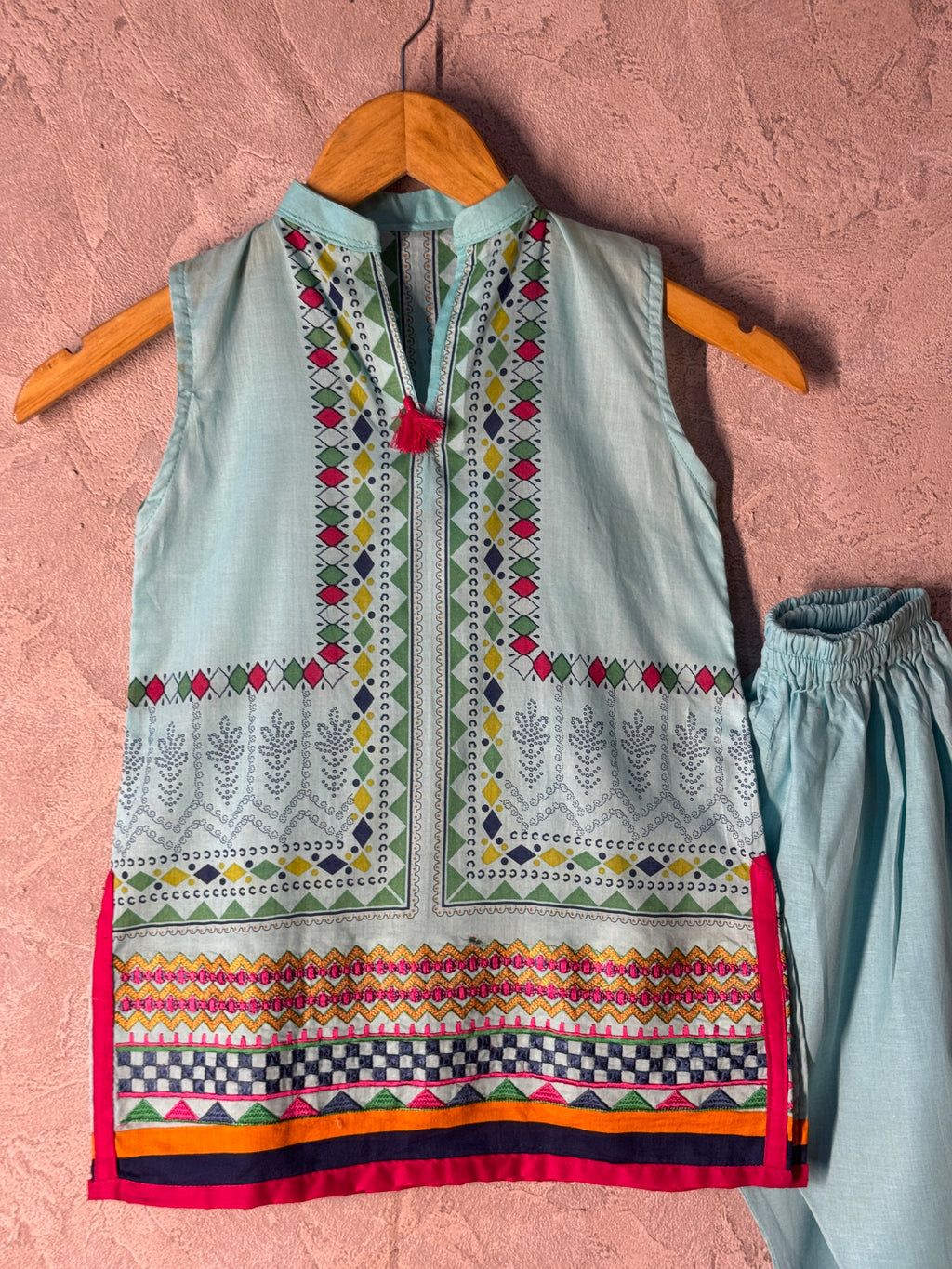 Aqua Rangoli Co-ord Set