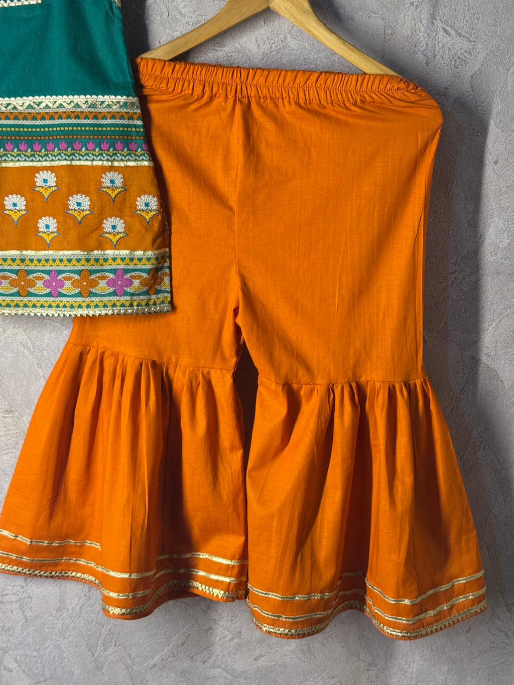 Rust Royale Lawn Gharara Set