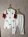 Scarlet Garden Hand Painted Lava Silk Co-ord Set