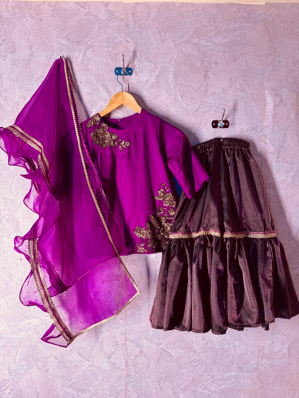 Amethyst Bloom Gharara Set