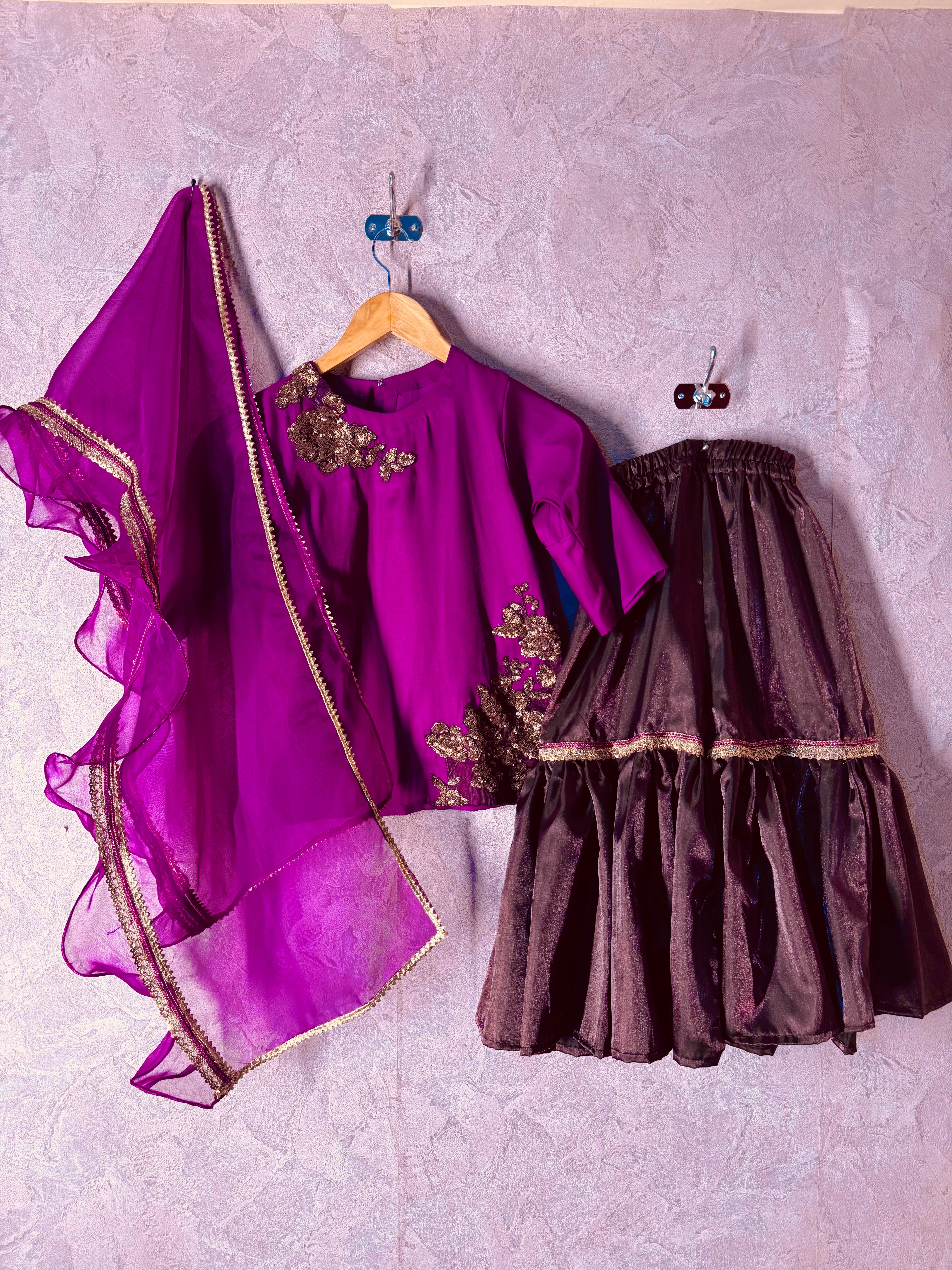Amethyst Bloom Gharara Set