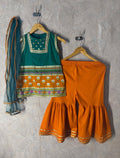 Rust Royale Lawn Gharara Set
