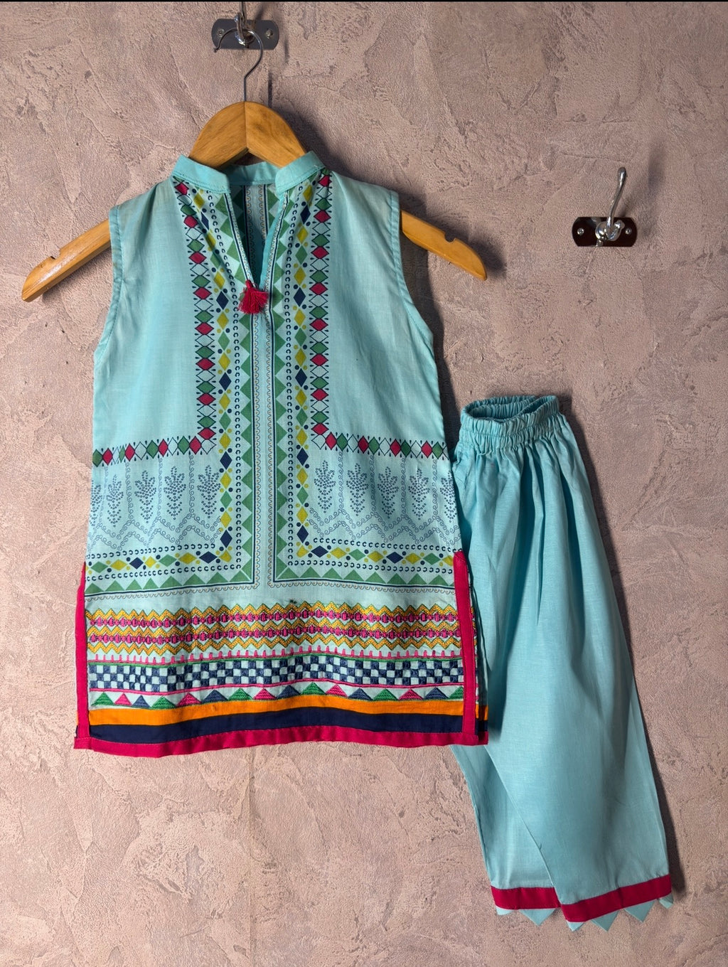 Aqua Rangoli Co-ord Set
